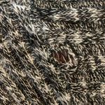 Poof! Black & White Heathered Knit Long Sleeve Open Cardigan Photo 3