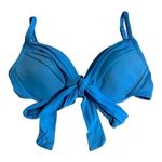 La Blanca  Blue Swimsuit Front Tie Bikini Top ONLY Size Small EUC #1920 Photo 0