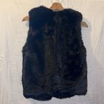 Madewell  black faux fur vest hook closure size XS Photo 9