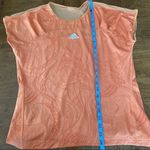 Adidas  T-Shirt Top Orange Athletic Workout Athleisure Casual Sheer Climacool Photo 8