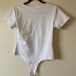Amazon Women Size Large White Short Sleeve Bodysuit Photo 2
