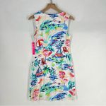 Aryeh  Multicolor Nautical Sailboat Print Split Neck Sleeveless Mini‎ Dress XS Photo 8