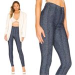 Revolve Superdown Darlene High Waisted Pants Blue Snake Size Medium Snakeskin Mob Wife Photo 3