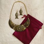Free People Rare Indian Handcrafted Necklace Set Photo 7