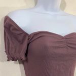 Soprano Off Shoulder Mauve Crop Top Photo 2