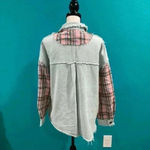 POL  At Twilight Full Size Plaid Contrast Shacket in size small Photo 2