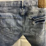 American Eagle  Light Wash Distressed Faded Flex Skinny Jean Shorts- Size 34 Photo 8