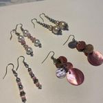 Lot Of 4 Costume Earrings Pierced Beaded Dangle Photo 5