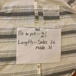 Matilda Jane  Joanna Gaines button down medium whiter dark blue stripes casual Photo 3