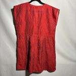 Cut Loose Womens Red Striped Floral Embossed Sleeveless Top M Iridescent‎ V Neck Size M Photo 1