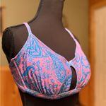 Wild Fable Pink and Blue Halter Bikini with Keyhole Detail NWT Photo 1