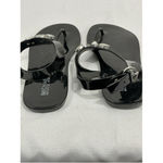 Michael Kors Womans Black Rhinestone Accent Thong Sling Back Flat Sandals 6 M Photo 3