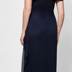 Alex Evenings Camille Cowl Neck Gown Size 12 NEW Navy Embellished Wedding Guest Photo 1