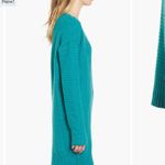 Free People  Blue Heart It Laces Chenille Cotton Blend Sweater sz Med Photo 10