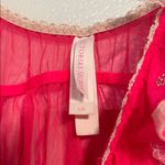 Victoria's Secret  LACE MESH NIGHT DRESS TEDDY SLIP LINGERIE PINK LARGE Photo 2