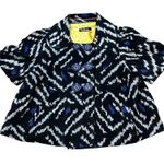 Anthropologie TAIKONHU cropped short sleeve blazer jacket small blue Photo 0