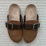 Old Navy Faux Suede Chestnut Clog Shoes Size 8 Photo 0