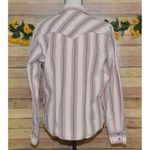 Cruel Girl  Pink Gray Striped Snap Front Western Shirt Size XL  Cotton Cowgirl Ro Photo 5