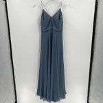 Jenny Yoo  Inesse Chiffon Gown Bridesmaid‎ Dress Stormy Blue Gray Wedding Size 6 Photo 5