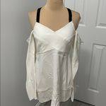 Proenza Schouler  Cream Black Cold Shoulder Blouse Photo 1