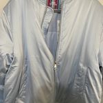 Urban Outfitters Dawn Satin Bomber Jacket NWT Size M - Light Blue Photo 7
