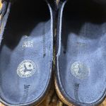 Birkenstock  size 7 worn once. Navy blue perfect condition  Photo 1