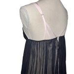Victoria's Secret  Sheer Lace Babydoll  2 Pc Set Black Pink Size Small Photo 3