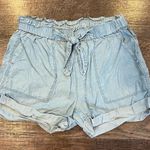 Aerie Lightweight Denim Looking Shorts Elastic Waistband Pockets Size XS Photo 0