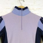 Avalanche Vintage Lasley-Seattle Sweater Women S Pink Blue Striped Half Zip Wool Photo 2