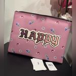 Coach  Disney large wristlet 30 with Pink Happy Clutch Bag🤍 Photo 3