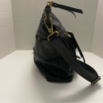 Fossil Vintage  Purse Crossbody Leather Pockets Buckle Adjustable Black Bronze Photo 7