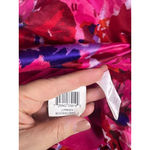 BCBGMAXAZRIA sz2 Pink/Red Floral Rosette Cocktail Party Mini Dress Bubble hoco Photo 6