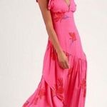 Free People she's a waterfall floral ruffle maxi dress in pink combo 12 Photo 0