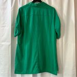 Soft Surroundings Aerin Green Shirt w/ Tortoise Buckle Sleeve - Size Lar… Photo 7