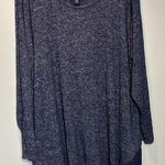 Lane Bryant Sweater Womens 22/24 Pullover Stretch Zipper Back Blue Heather Boat Photo 1