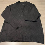 RDI Womens Black V Neck Long Sleeve Knit Sweater Top Medium Casual Classic Photo 0