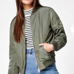 Kendall + Kylie Olive Green Bomber Jacket Photo 0