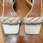 Anthropologie Angel Alarcon Puffy Braid Heeled Slingback Sandals in Beige 6.5 Photo 3