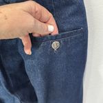 Liz Claiborne Denim Pleated Pants Dark Wash Cotton Blend Size 4 Photo 3