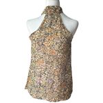 Elegant Floral Halter Neck Blouse small White Photo 2