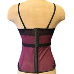 Purple & Black Bustier Top Lace Corset Lingerie Strapless M Medium Photo 2