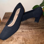 Lifestride Womens 7M Blue Fabric Block Heel Pumps Career Wear Comfort Workwear Black Size 5 Photo 0