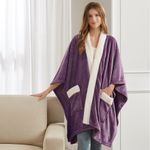 PURPLE Women's Plush Wrap Coat Deep Pockets Fall Winter NEW WITH TAGS Size L Photo 7
