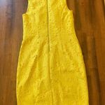 Talbots RSVP by  dress NWT size 4 yellow leaf lace eyelet cutout overlay … Photo 5