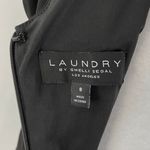 Laundry by Shelli Segal New One Shoulder Side Slit Gathered Dress Black Size 8 Photo 17