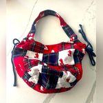 Disneyland Resort Flannel Patchwork Plaid Red, White and Blue Mickey Bucket Bag Photo 0