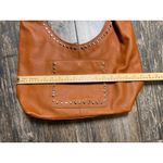 Laggo Mara Studded Brown Tan Leather Hobo Shoulder Bag Slouchy Western Carryall Photo 6