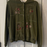 Alfred Dunner Petite L Cardigan sweatshirt with embroidery Green Size undefined Photo 0