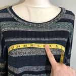 By & By NWT Turquoise Teal Gray Striped Sweater Top Long Sleeve Ribbed XXL New Photo 2