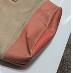 UGG  Meena Tote Bag Jute Peach Leather Weekender Shoulder Purse Double Handle Photo 6